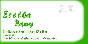 etelka many business card