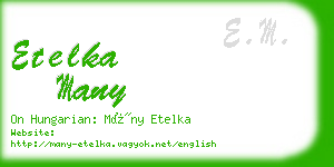 etelka many business card